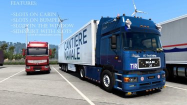 Мод Дополнительные слоты для MAN F2000 версия 10.1 для Euro Truck Simulator 2 (v1.48.x, 1.49.x)