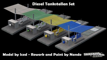 Мод «Diesel filling stations set» для Transport Fever 2