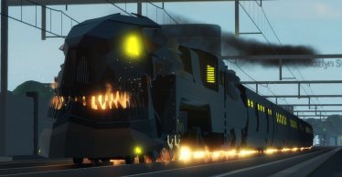 Мод "Terminal Railways Traxxius The Destroyer Nightmare class 666" для Brick Rigs 2