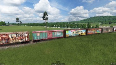 Мод «USA Railcars Graffiti» для Transport Fever 2 0