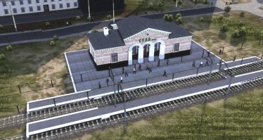 Мод "Rail station PACK" для Workers & Resources: Soviet Republic 1