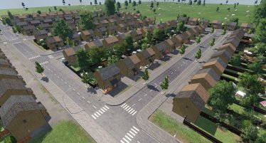 Мод "UK Semi-Detached Houses" для Transport Fever 2 1