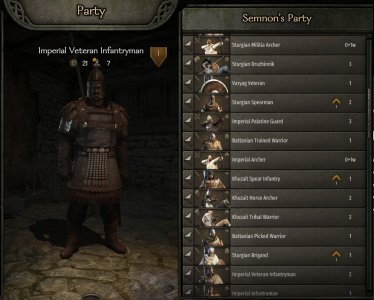 Мод «Сортировка юнитов» версия 1.0.0 для Mount & Blade II: Bannerlord 2