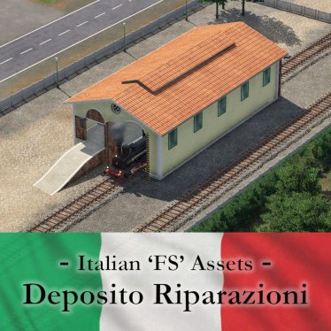 Мод «Italian 'FS' Assets - Deposito Riparazioni» для Transport Fever 2