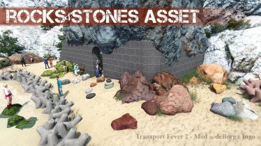 Мод "Rocks & Stones Asset" для Transport Fever 2