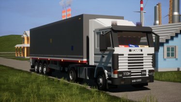 Мод "Scania 113h with Wielton trailer back to the 90s" для Brick Rigs 2
