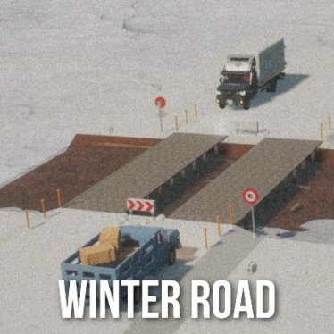Мод "Diorama Winter Road" для Brick Rigs