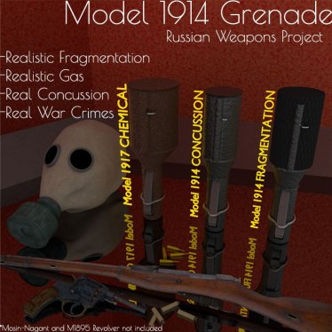 Мод «Model 1914 Grenade (Russian Weapons Project)» для Ravenfield (Build 20)