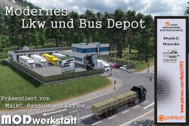 Мод «Modernes Lkw/Bus Depot» для Transport Fever 2