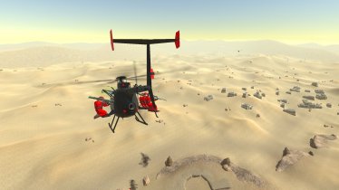 Мод «Mission Enhanced Little Bird (A/MH-6M)» для Ravenfield (Build 23) 1