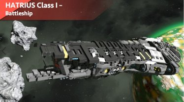 Мод "HATRIUS Class I - Battleship" для Space Engineers