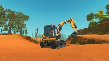 Мод "CAT mini excavator" для Scrap Mechanic