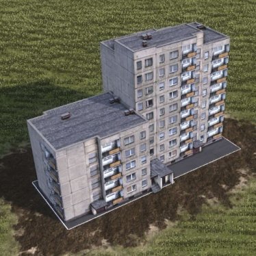 Мод "Prefabricated block of flats (9 storey)" для Workers & Resources: Soviet Republic