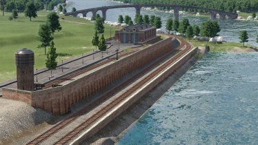 Мод "Italian 'FS' Retaining Walls - Mura Ferroviarie" для Transport Fever 2 3