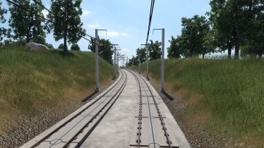 Мод «Track Type-1 J-Slab High-Speed Tracks» для Transport Fever 2 2