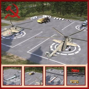 Мод "Вертолётная инфраструктура" для Workers & Resources: Soviet Republic
