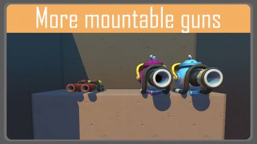 Мод "More mountable guns" для Scrap Mechanic