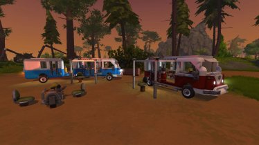 Мод "Camper + trailer VW T1" для Scrap Mechanic