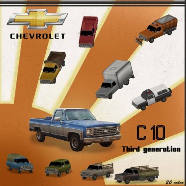 Мод "CHEVROLET C10 Third generation" для Workers & Resources: Soviet Republic