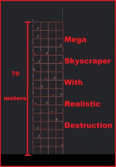Мод "Skyscraper With Realistic Destruction v4 70 m" для People Playground
