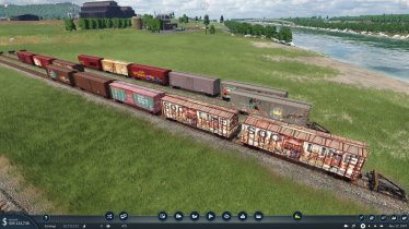 Мод «USA Railcars Graffiti» для Transport Fever 2 3