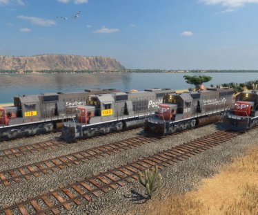 Мод «Southern Pacific SD40-2 Pack» для Transport Fever 2