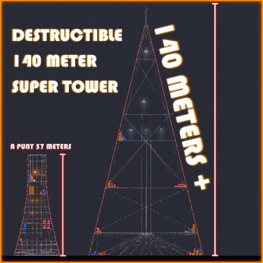 Мод "Destructible Super Tower 140 meters" для People Playground
