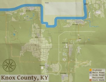 Мод "Ez's Knox County Map" для Project Zomboid