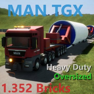Мод "MAN TGX 18.500 8x4" для Brick Rigs