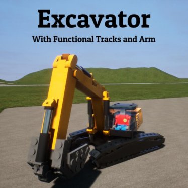 Мод "Excavator with Working Tracks" для Brick Rigs