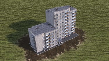 Мод "Prefabricated block of flats (9 storey)" для Workers & Resources: Soviet Republic 1