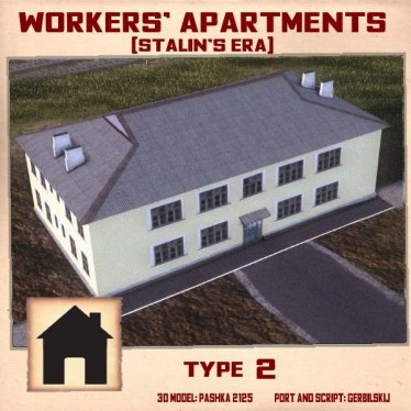 Мод "Workers' barracks 02" для Workers & Resources: Soviet Republic