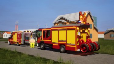Мод "Renault Truck D FPT-SR -fire truck-" для Brick Rigs 0