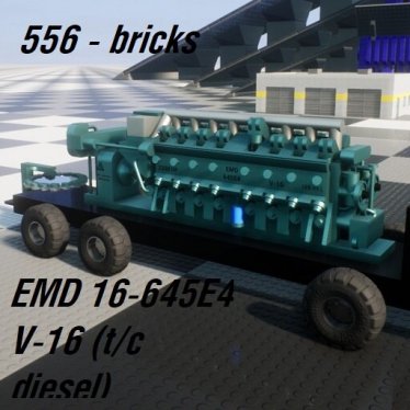 Мод "EMD 16-645E4 V-16 t/c diesel" для Brick Rigs