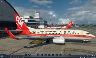 Мод «China United Airlines Boeing 737-700» для Transport Fever 2 0