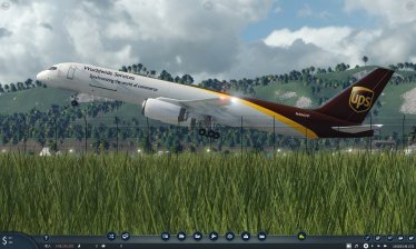 Мод «UPS Air Cargo Boeing 757-200F» для Transport Fever 2 0