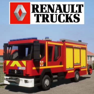 Мод "Renault Truck D FPT-SR -fire truck-" для Brick Rigs