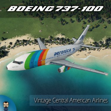 Мод «Boeing 737-100 Central American Airlines» для Transport Fever 2