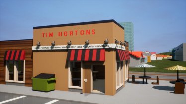 Мод "Tim Hortons Restaurant" для Brick Rigs 2