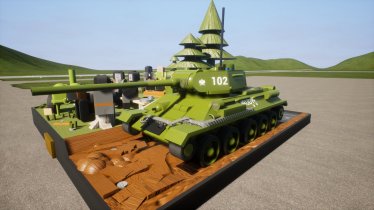 Мод "T-34-85 „Rudy 102” diorama" для Brick Rigs 0