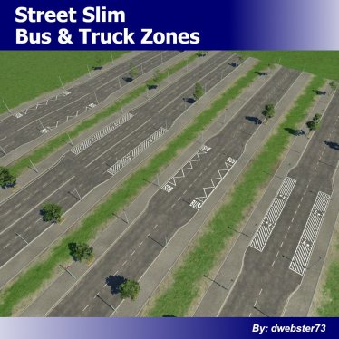 Мод «Street Slim Bus & Truck Zones» для Transport Fever 2