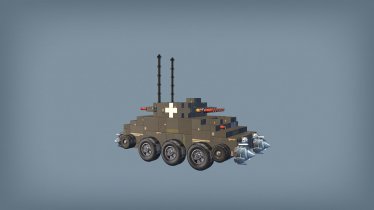 Мод "Battle tank made using Cardboard" для Scrap Mechanic