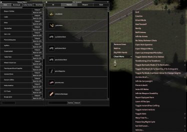 Мод "Cheat Menu" для Project Zomboid 2