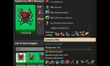Мод "Spidertron Extended" для Factorio 3