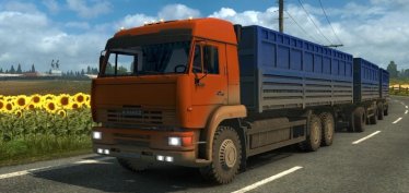 Мод Камаз 54-64-65 + прицеп версия 7.5.2 для Euro Truck Simulator 2 (v1.49.x)