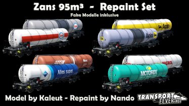 Мод «Tank Wagon Zans 95m³ Repaint Set» для Transport Fever 2