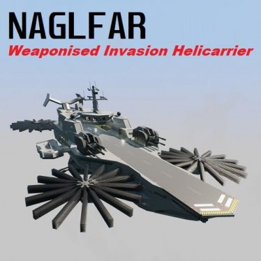 Мод "Naglfar Weaponised Invasion Helicarrier" для Brick Rigs