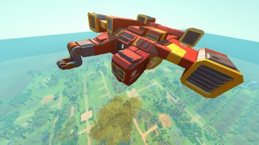 Мод "Flyable Survival Spaceship" для Scrap Mechanic 1