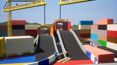 Мод "Container Yard Race Track" для Brick Rigs 1