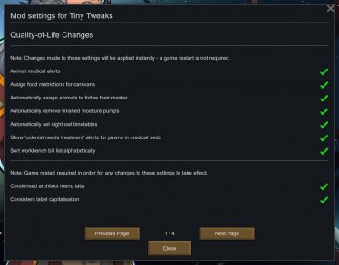 Мод «Tiny Tweaks» для Rimworld (v1.1 - 1.2) 2